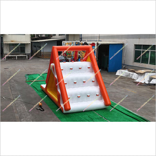 Inflatable Water Slide Floating Game Climbing Mountain Triangle Slides Inflatable Water Toys For Lake