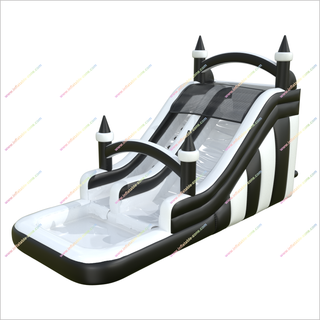 Black And White Water Slide Blow Up Pool Buy Commercial Playground Equipment Inflatable Water Slide For Pool Rental