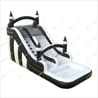 Black And White Water Slide Blow Up Pool Buy Commercial Playground Equipment Inflatable Water Slide For Pool Rental