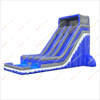 Large Party Games Inflatable Tall Water Slide Double Lane Inflatable Water Slide Pool For Adults