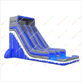 Large Party Games Inflatable Tall Water Slide Double Lane Inflatable Water Slide Pool For Adults