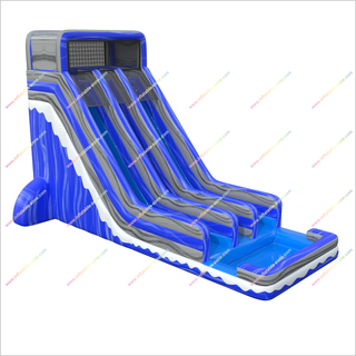 Large Party Games Inflatable Tall Water Slide Double Lane Inflatable Water Slide Pool For Adults
