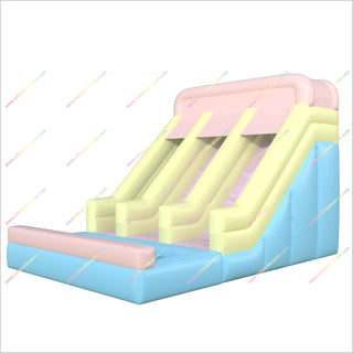 Giant Inflatable Playground Double Water Slide Rental Pastel Fun Inflatable Water Slide With Pool For Adults