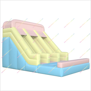 Giant Inflatable Playground Double Water Slide Rental Pastel Fun Inflatable Water Slide With Pool For Adults
