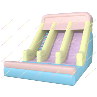 Giant Inflatable Playground Double Water Slide Rental Pastel Fun Inflatable Water Slide With Pool For Adults