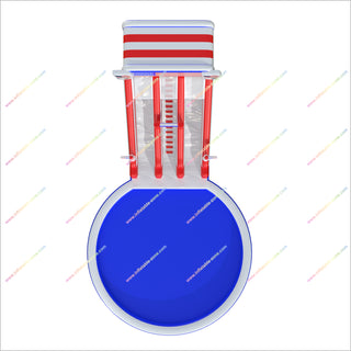 Patriotic Theme Party Inflatable Water Slide With Splash Super Pool Double Lane Water Slide Rental Near Me