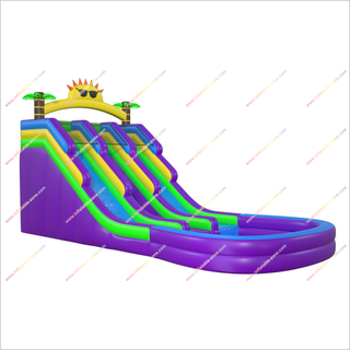 Sunflower-Themed Inflatable Water Slide With Two Slides Massive Inflatable Pool Bounce Houses Water Slides For Sale