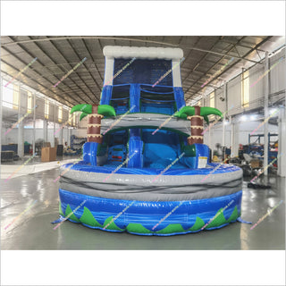 Tall Inflatable Palm Tree Blow Up Water Slide Bounce House Inflatable Water Slide For Above Ground Pool