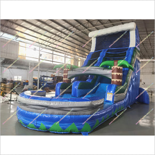 Tall Inflatable Palm Tree Blow Up Water Slide Bounce House Inflatable Water Slide For Above Ground Pool