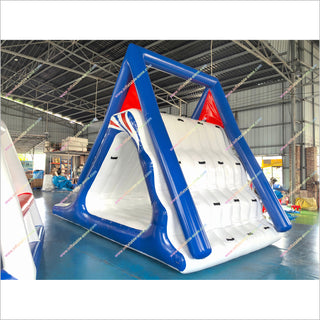 Triangle Inflatable Water Park Equipment Floating Island Commercial Inflatable Water Slides For Sale