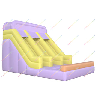 Pastel Party Ultimate Dual Water Slide Inflatable Big Swimming Pool Inflatable Water Slides For Yard