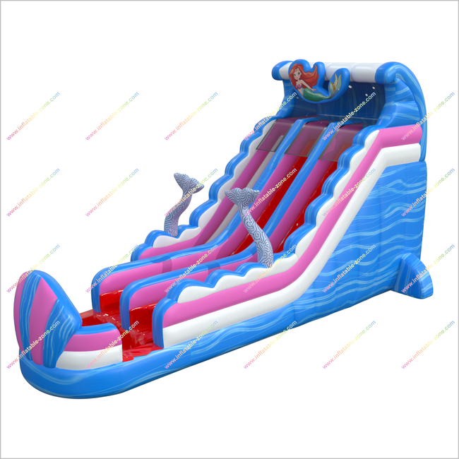 Mermaid Theme Party Inflatable Water Slides Pool Happy Hop Jump And Sp
