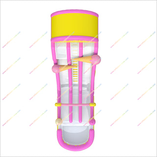 Ice Cream Themed Inflatable Water Slides Dual Lane Slides Combo Inflatable Adult Water Slides With Pool