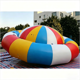 Large Rainbow Inflatable Water Spinner Satur Toys With Pump For Summer - Inflatable-Zone