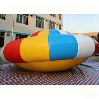 Large Rainbow Inflatable Water Spinner Satur Toys With Pump For Summer