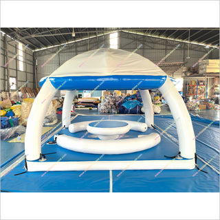 Inflatable Water Tent Floating Island Inflatable Platform Dock Pool Floats With Shade For Adults
