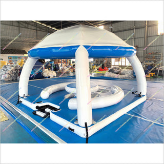 Inflatable Water Tent Floating Island Near Me Inflatable Platform Dock Pool Floats With Shade For Adults