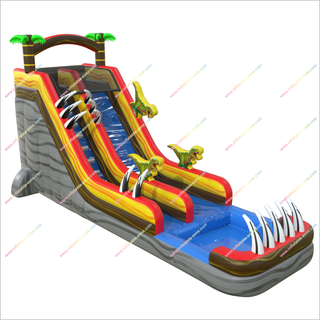 Jurassic-Themed Inflatable Waterslide And Pool Dinosaurs With Claws Water Slide Inflatable For Adults