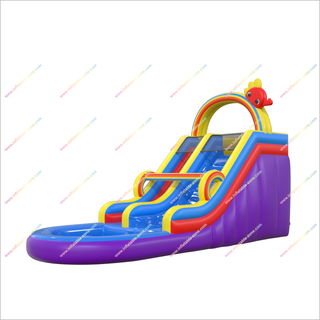 Rainbow-Themed Inflatable Waterslide Bounce House Inflatable Party Games Best Water Slide For Pool