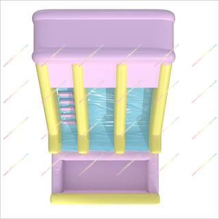 Inflatable Waterslides Beautiful Pastel Colors Two Lane Water Slide Inflatable Pool For Sale Near Me