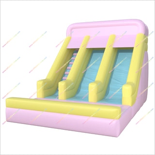 Inflatable Waterslides Beautiful Pastel Colors Two Lane Water Slide Inflatable Pool For Sale Near Me