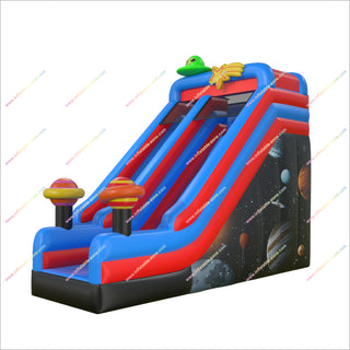 Inflatable Space Jump And Slide Bounce House Amusement Center Inflatable Wet And Dry Slide For Adventure Parks