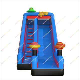 Inflatable Space Jump And Slide Bounce House Amusement Center Inflatable Wet And Dry Slide For Adventure Parks