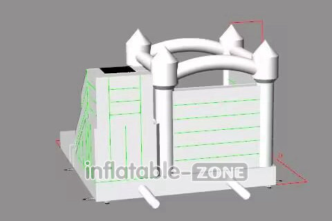 Inflatable-Zone Design Jumping Bouncy Castle Combo Inflatable White Bounce House With Slide And Ball Pit