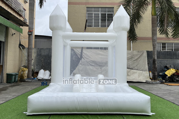 Small Jumpers Inflatable White Bounce House Combo Kids Party Bouncy Castle For Outdoor Party
