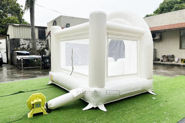 Inflatable White Wedding Bouncy Castle With Slide Inflatable Bouncer Kids Small Jump House For Party
