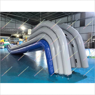 Luxury Inflatable Yacht Lake Float Dock Waterslide Inflatable Floating Yacht Water Slide For Sale
