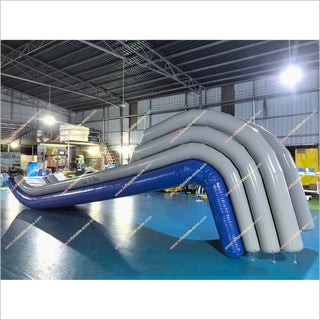 Luxury Inflatable Yacht Lake Float Dock Waterslide Inflatable Floating Yacht Water Slide For Sale