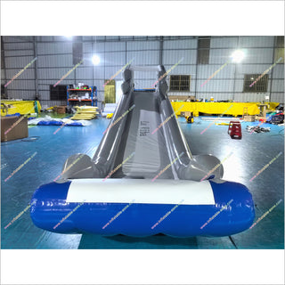 Luxury Inflatable Yacht Lake Float Dock Waterslide Inflatable Floating Yacht Water Slide For Sale