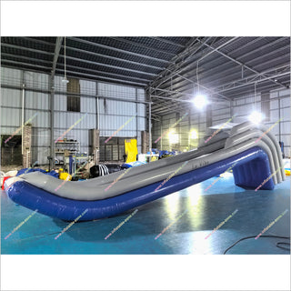 Luxury Inflatable Yacht Lake Float Dock Waterslide Inflatable Floating Yacht Water Slide For Sale
