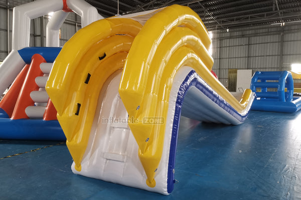Inflatable Floating Water Funny Water Play Equipment Boat Waterslide For Inflatable Yacht Slide