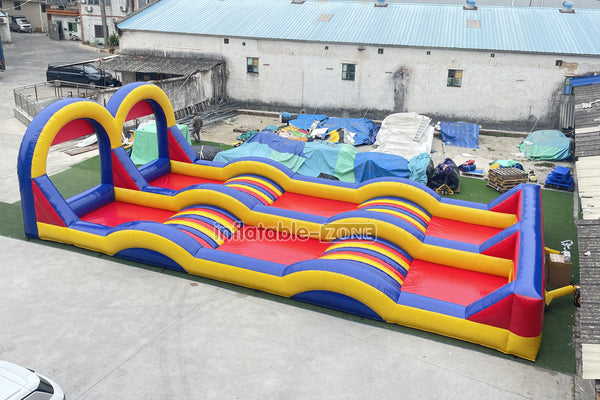 Fun Inflatable Zorb Ball Race Track Rolling Hill Great Commercial Inflatable Ramp For Zorbing Game