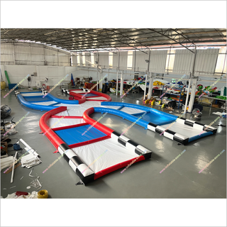 Double Track Inflatable Interactive Hamster Ball Cross Collision Course Zorb Ball Inflatable Race Track Experience