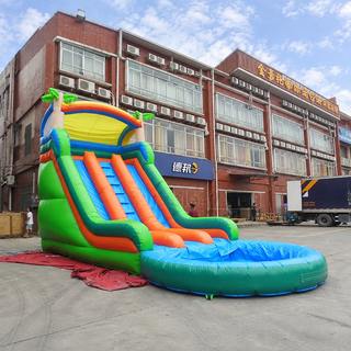 Experience the ultimate seaside adventure with our Inflatable Beach Slide! Featuring a sleek black design, this whale-themed slide brings the ocean to your backyard. Watch as kids slide down the majestic whale's back, splashing into summer fun. With its durable construction and striking appearance, it's sure to make waves at any event, creating memories that last a lifetime.