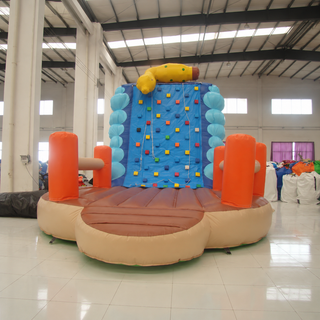 Experience the thrill of scaling new heights with our Inflatable Climbing Wall and Slide! This big blow-up rock climbing wall offers a double dose of excitement, combining the challenge of climbing with the fun of sliding down. Perfect for adventurers of all ages, it's the ultimate attraction for events and parties. Get ready to climb, slide, and conquer!
