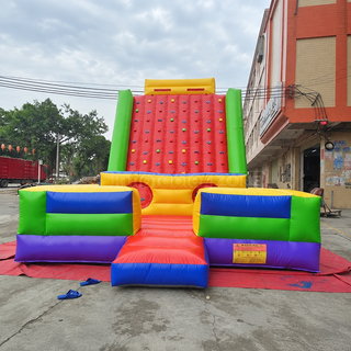 Reach new heights with our Inflatable Climbing Wall Bouncer! This dynamic inflatable sports game combines the thrill of climbing with the fun of bouncing. Challenge yourself and friends to scale the wall and bounce to victory. With its durable design and easy setup, it's perfect for parties, events, or just a day of active fun. Get ready to conquer the climb with our exciting inflatable game!