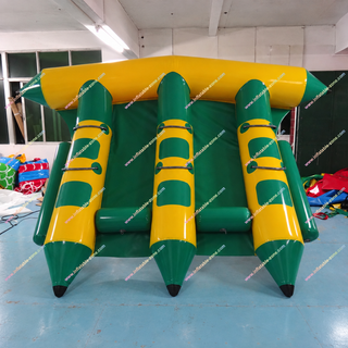 Soar into an epic water adventure with our inflatable flying fish banana boat! Made from durable, high-quality materials, this towable tube is engineered for thrilling fun and maximum safety. Perfect for making a splash at the lake or beach with friends and family. It's time to take your water games to the next level. Grab yours and get ready to fly!