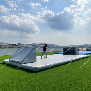 Score big with the ultimate portable arena! This premium Inflatable Air Floor Track doubles as a high-rebound gymnastics crash mat and a mini soccer field. Engineered for durability and impact absorption, it provides a safe, pro-level surface for tumbling or match play. Perfect for outdoor training and adult recreation. Easy to inflate, deflate, and take the game anywhere!