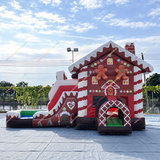 Bring holiday magic to your event with our Inflatable Gingerbread House Christmas Combo! This festive bounce castle features a spacious bounce area, a thrilling water slide, and vibrant holiday designs. Perfect for holiday parties, winter festivals, and family gatherings. Book this enchanting inflatable park near you today!