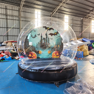 Step into a world of spooky fun with our Inflatable Halloween Globe Haunted House! This bounce house combines the thrill of a haunted house with a pumpkin-themed snow globe bubble, perfect for capturing memorable photo moments. Ideal for parties, events, and Halloween festivities. Easy to set up, durable, and bound to be a crowd favorite!