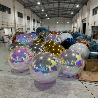 Level up your party with our Large Inflatable Mirror Ball! This eye-catching inflatable disco ball is the perfect centerpiece for any event. Easy to inflate and lightweight, it's a must-have for adding instant pizzazz to your party decor. Get ready to dazzle and dance the night away with this fabulous mirror ball!