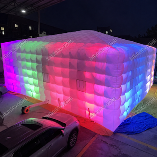 Elevate your event to VIP status with our Inflatable Nightclub! This giant air tent comes with mesmerizing LED lights, setting the stage for an unforgettable wedding, party, or event. Create an atmosphere of sophistication and style as guests dance the night away under the dazzling lights. Turn any occasion into a VIP experience with our inflatable nightclub!
