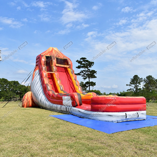 Turn up the summer fun with our Inflatable Outdoor Water Slides! Our commercial water slide with inflatable pool combo offers the ultimate splash-tastic experience for all ages. Perfect for backyard parties or events, it's guaranteed to be the highlight of any occasion. Dive in and make a splash with our inflatable water slides!