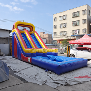Take your summer fun to new heights with our Adult Size Inflatable Water Slide! Perfect for backyard parties and events, this slide features a refreshing pool at the bottom for the ultimate splash landing. Designed for adults, it ensures hours of thrilling entertainment. Get ready to slide into summer and make a splash with this backyard favorite!
