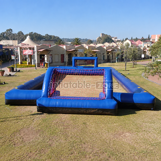 Score big with our Inflatable Soap Football Field Goals! Transform any space into a soccer arena with this inflatable field. Perfect for parties or team-building events, it promises hours of sudsy fun. Kick off the excitement and make a splash with our durable and easy-to-set-up inflatable football field!