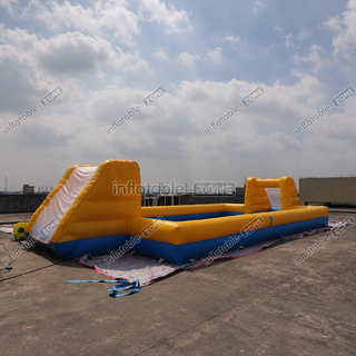Bring the excitement of soccer to your backyard with our Inflatable Soccer Field! Perfect for outdoor sports enthusiasts, this arena transforms any space into a thrilling soccer arena. Gather your friends and family for exciting matches and unforgettable moments on the field. With our inflatable soccer arena, the fun never stops!